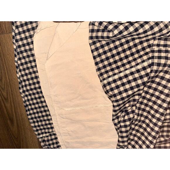 EUC DISSH Elm Chocolate Gingham Midi Dress Puff Sleeve Open Back Cotton Size 4 - Picture 9 of 16